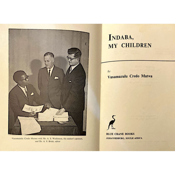 Indaba, My Children by Vusamazulu Credo Mutwa (1965)