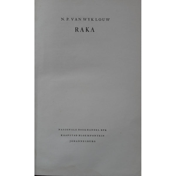 Raka by N.P. van Wyk Louw [1959]