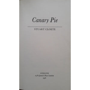ISBN: 9780002221030 / 0002221039 - Canary Pie by Stuart Cloete [1976]