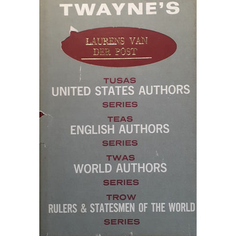 Laurens Van Der Post by Frederic I. Carpenter, TWAS #68 - Twain's World Authors Series [1969]